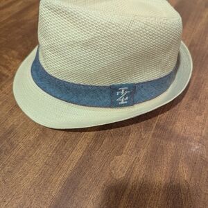 Izod Cream Fedora with Blue Band